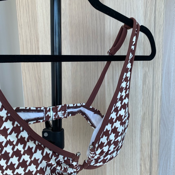 NWT Brown and White Houndstooth Bikini - Picture 3 of 9